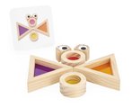 Drevené kocky Translucent Blocks Sensory Janod priesvitné s predlohami 12 dielov od 12 mes J05306