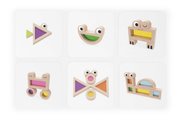 Drevené kocky Translucent Blocks Sensory Janod priesvitné s predlohami 12 dielov od 12 mes J05306
