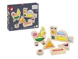 Drevené kocky Translucent Blocks Sensory Janod priesvitné s predlohami 12 dielov od 12 mes J05306