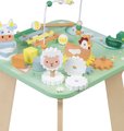 Drevený didaktický stolík Lúka s aktivitami Meadow Activity Table Janod 7 aktivít od 12 mes J05327