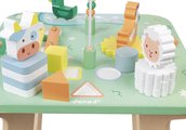 Drevený didaktický stolík Lúka s aktivitami Meadow Activity Table Janod 7 aktivít od 12 mes J05327