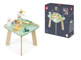 Drevený didaktický stolík Lúka s aktivitami Meadow Activity Table Janod 7 aktivít od 12 mes J05327