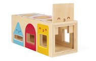 Drevená vkladačka Montessori Tvary Geometric Shapes Box Janod 6 farebných tvarov od 18 mes J05330