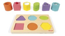 Drevená vkladačka Tvary a zvuky I Wood Shapes & Sounds Janod 7 dielov od 12 mes J05332
