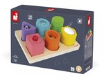 Drevená vkladačka Tvary a zvuky I Wood Shapes & Sounds Janod 7 dielov od 12 mes J05332
