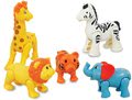 Zvieratká z džungle Safari Kiddieland 5 druhov s pohyblivými časťami a klik zvukom od 12 mes