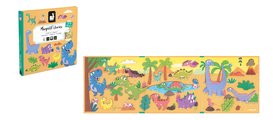 Magnetická kniha Dinosaury Dinosaurs Magnetistories Janod 30 magnetiek J05450