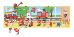 Magnetická kniha Požiarnici Firefighters Magnetistories Janod 30 magnetiek J05453