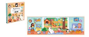 Magnetická kniha Domáci miláčikovia Pets Magnetistories Janod 30 magnetiek J05457