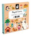 Magnetická kniha Domáci miláčikovia Pets Magnetistories Janod 30 magnetiek J05457