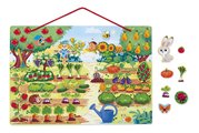 Magnetická hra Moja záhrada My Magnetic Garden Janod vzdelávací plagát v 6 jazykoch 70 magnetiek J05463