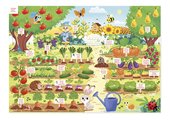 Magnetická hra Moja záhrada My Magnetic Garden Janod vzdelávací plagát v 6 jazykoch 70 magnetiek J05463