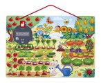 Magnetická hra Moja záhrada My Magnetic Garden Janod vzdelávací plagát v 6 jazykoch 70 magnetiek J05463