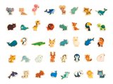 Magnetická hra Mapa sveta Zvieratká My Minikids Magnetic Puzzle Janod 40 magnetiek od 24 mes J05468