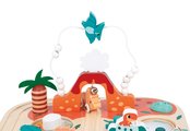 Drevený didaktický stolík Dinosaurus Dino Activity Table Janod s aktivitami od 12 mes J05825