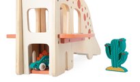 Drevená garáž Dinosaurus Dino Garage Janod 6 dielov od 24 mes J05835