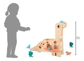 Drevená garáž Dinosaurus Dino Garage Janod 6 dielov od 24 mes J05835