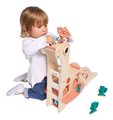 Drevená garáž Dinosaurus Dino Garage Janod 6 dielov od 24 mes J05835