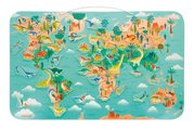 Magnetická tabuľa Mapa sveta Dinosaury Magnetic Dino Planisphere Janod 50 magnetiek od 7 rokov