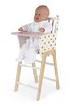 Drevená jedálenská stolička pre bábiku Candy Chic High Chair Janod s vankúšikom pre 42 cm bábiku J05888
