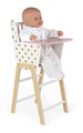 Drevená jedálenská stolička pre bábiku Candy Chic High Chair Janod s vankúšikom pre 42 cm bábiku J05888