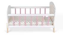 Drevená postieľka pre bábiku Candy Chic Doll's Bed Janod s vankúšikom a perinkou pre 42 cm bábiku J05889
