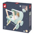 Drevený kočík pre bábiku Zen Doll's Pram Janod s vankúšikom a perinkou pre 42 cm bábiku od 18 mes J05900