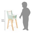 Drevená jedálenská stolička pre bábiku Zen High Chair Janod s vankúšikom pre 42 cm bábiku J05901