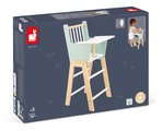 Drevená jedálenská stolička pre bábiku Zen High Chair Janod s vankúšikom pre 42 cm bábiku J05901