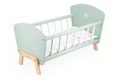 Drevená postieľka pre bábiku Zen Doll's Bed Janod s vankúšikom a perinkou pre 42 cm bábiku J05902