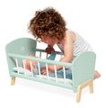 Drevená postieľka pre bábiku Zen Doll's Bed Janod s vankúšikom a perinkou pre 42 cm bábiku J05902
