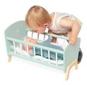 Drevená postieľka pre bábiku Zen Doll's Bed Janod s vankúšikom a perinkou pre 42 cm bábiku J05902
