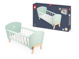Drevená postieľka pre bábiku Zen Doll's Bed Janod s vankúšikom a perinkou pre 42 cm bábiku J05902