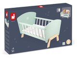 Drevená postieľka pre bábiku Zen Doll's Bed Janod s vankúšikom a perinkou pre 42 cm bábiku J05902