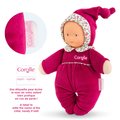 Bábika Babidoux Pink Grenadine Mon Doudou Corolle s modrými očami a hrkálkou 20 cm od 0 mes
