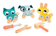 Drevená stavebnica Zvieratká DIY Pet BricoKids Janod 53 dielov J06450