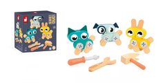 Drevená stavebnica Zvieratká DIY Pet BricoKids Janod 53 dielov J06450