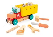 Drevená stavebnica autíčko na ťahanie Pull Along DIY Truck BricoKids Janod s náradím od 24 mes J06451