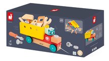 Drevená stavebnica autíčko na ťahanie Pull Along DIY Truck BricoKids Janod s náradím od 24 mes J06451