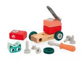 Drevená stavebnica auto s náradím Mačka DIY Car Cat BricoKids Janod 28 dielov od 24 mes J06452