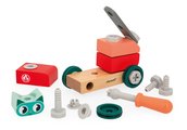 Drevená stavebnica auto s náradím Mačka DIY Car Cat BricoKids Janod 28 dielov od 24 mes J06452