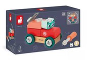 Drevená stavebnica auto s náradím Mačka DIY Car Cat BricoKids Janod 28 dielov od 24 mes J06452