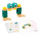Drevená stavebnica Barrel BricoKids Janod s predlohami a náradím 50 dielov J06453