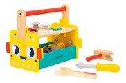 Drevené náradie a stavebnica Robot Tool Box BricoKids Janod v prenosnom boxe 30 dielov J06455