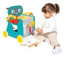 Drevené chodítko a vozík s náradím Robot Trolley BricoKids Janod 38 dielov od 18 mes J06456