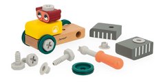 Drevená stavebnica auto s náradím Medveď DIY Car Bear BricoKids Janod 25 dielov od 24 mes J06458