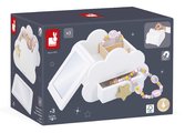 Drevená šperkovnica Jednorožec Jewellery Box Unicorn Janod s náhrdelníkom a náramkom J06462