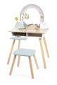 Drevený kozmetický stolík Jednorožec Dressing Table Unicorn Janod so stoličkou 10 doplnkov