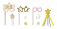 Drevený kozmetický stolík Jednorožec Dressing Table Unicorn Janod so stoličkou 10 doplnkov