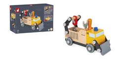 Drevené auto a stavebnica Nákladné auto DIY Construction Truck BricoKids Janod 43 dielov J06470